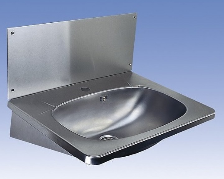Waschbecken Edelstahl Wandmontage SLUN 02 Edelstahl Waschtisch für Wandmontage mit