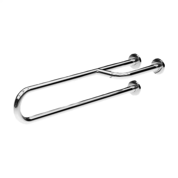 Edelstahl Stützgriff WC SLZM14 - polierte Oberfläche - Länge 800 mm