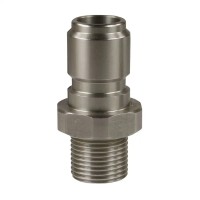 Edelstahl Stecknippel ST3100 mit Außengewinde Edelstahl Stecknippel ST3100 mit Außengewinde