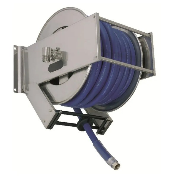 Automatischer-Schlauchaufroller AV2300 aus Edelstahl oder Stahl für 18m Schlauch 3/4 Zoll