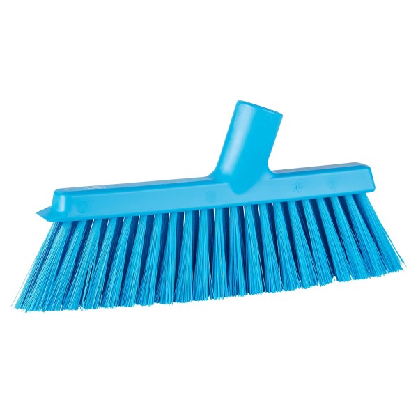 Vikan Kehrbesen mit abgewinkeltem Gewinde, 250 mm, medium Borsten - blau