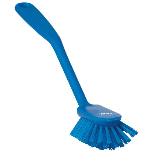Vikan Spülbürste mit Kratzkante 280 mm, medium Borsten - blau