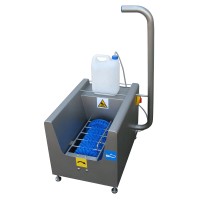 Edelstahl Schuhspitzen- und Sohlenreiniger 550203 mit Sensor oder manuellem Start Edelstahl Schuhspitzen- und Sohlenreiniger 550203 mit Sensor oder manuellem Start