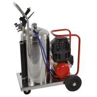 Edelstahl Schaumgerät mit Druckluftkompressor und 36 Liter Tank Edelstahl Schaumgerät mit Druckluftkompressor und 36 Liter Tank