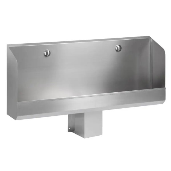 Wandhängende Edelstahl Urinalrinne SLPN03C mit thermischer Urinal Spülung, 1200 mm