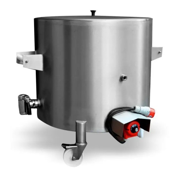 Mobiler Edelstahl Kochkessel 150 Liter mit Thermostat