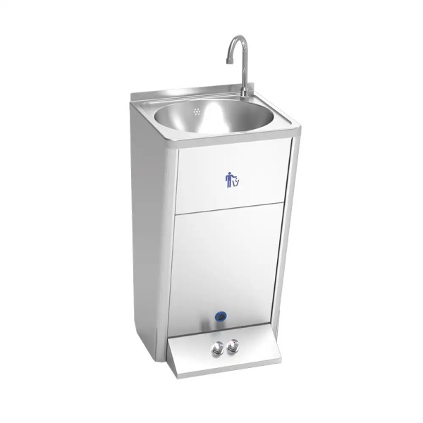 Mobiles Waschbecken mit Warmwasser und Wassertank