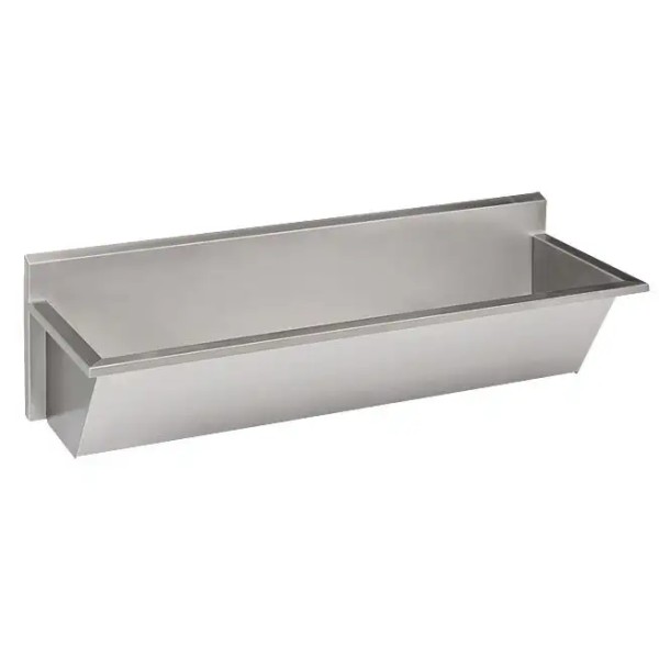 Waschrinne aus Edelstahl 2250 mm lang