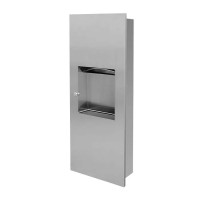 Einbau Papierhandtuchspender Edelstahl mit Abfallbehälter SLZN21Z, vandalensicher Einbau Papierhandtuchspender Edelstahl mit Abfallbehälter SLZN21Z, vandalensicher