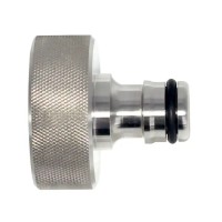Gardena Edelstahl Hahnanschluss mit 1/2'' Stecker und wahlweise 1/2'', 3/4'' oder 1'' Innengewinde Gardena Edelstahl Hahnanschluss mit 1/2'' Stecker und wahlweise 1/2'', 3/4'' oder 1'' Innengewinde