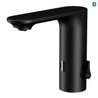 Waschtischarmatur schwarz SLU63V mit Sensor und Mischer Waschtischarmatur schwarz SLU63V mit Sensor und Mischer