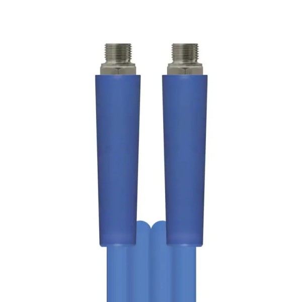 PVC-Lebensmittelschlauch PUReClean365+ 100 DN12 blau mit Edelstahl AGR-Armaturen 1/2''