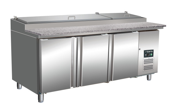 SARO Belegstation 1/3 GN mit Granitarbeitsplatte, Modell SH 2000  Kategorie: KÜHL- UND TIEFKÜHLTECHNIK Brutto-Gewicht: 307,00 kg EAN: 4017337323845 Versandart: Spedition (1 XP)