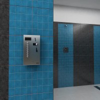 Vorschau: Münzzeitzähler für bezahltes Duschen vandalenischer - Muster Duschraum Vorschau: Münzzeitzähler für bezahltes Duschen vandalenischer - Muster Duschraum