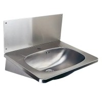 Edelstahl Waschbecken mit Rückwand 59,5 x 44,5 cm - mit Überlauf, Hahnloch und Siphon Edelstahl Waschbecken mit Rückwand 59,5 x 44,5 cm - mit Überlauf, Hahnloch und Siphon