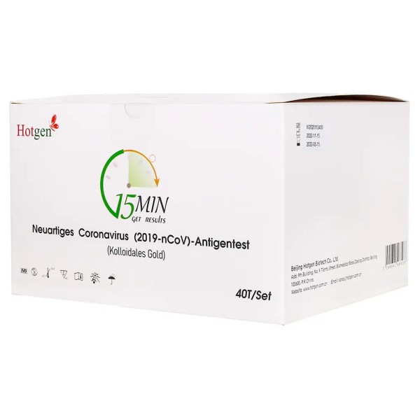 Antigentest Covid 19 Hotgen, 40 Stück pro Karton