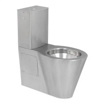 Edelstahl Toilette mit Spülkasten SLWN15, vandalensicher Edelstahl Toilette mit Spülkasten SLWN15, vandalensicher