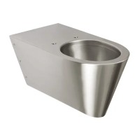 Wandhängende und Behindertengerechte Toilette aus Edelstahl SLWN11, vandalensicher Wandhängende und Behindertengerechte Toilette aus Edelstahl SLWN11, vandalensicher