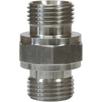 Doppelnippel mit 1/2" Außengewinde aus Edelstahl oder Stahl Doppelnippel mit 1/2" Außengewinde aus Edelstahl oder Stahl
