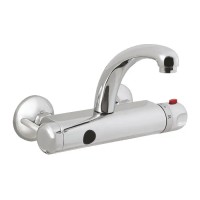 SLU25 Wandarmaturen mit Sensor und Thermostat-Mischer mit Wasserabgang nach oben - wahlweise Netz- oder Batteriebetrieb SLU25 Wandarmaturen mit Sensor und Thermostat-Mischer mit Wasserabgang nach oben - wahlweise Netz- oder Batteriebetrieb