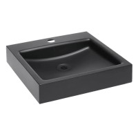 Edelstahl Waschbecken schwarz 39,5 x 40,5 cm - Silber - inkl. Siphon und Ablaufgarnitur Edelstahl Waschbecken schwarz 39,5 x 40,5 cm - Silber - inkl. Siphon und Ablaufgarnitur