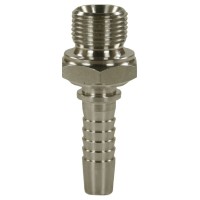 Edelstahl Pressnippel mit AGR 1'' - passend für Schläuche DN20 Edelstahl Pressnippel mit AGR 1'' - passend für Schläuche DN20