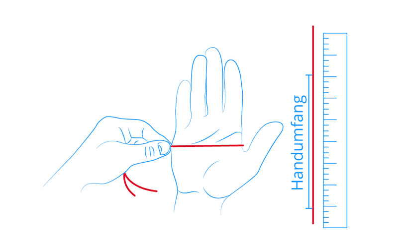 Die Handschuhgröße richtig ermitteln