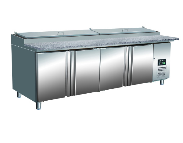 SARO Belegstation 1/3 GN mit Granitarbeitsplatte, Modell GN SH 2500  Kategorie: KÜHL- UND TIEFKÜHLTECHNIK Brutto-Gewicht: 380,00 kg EAN: 4017337323852 Versandart: Spedition (1 XP)