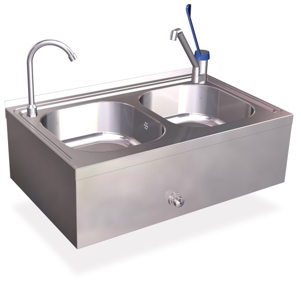 Handwaschbecken und Spülbecken aus Edelstahl