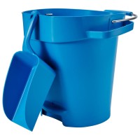 Vorschau: Vikan Handschaufel, 2 Liter hängend am Vikan Eimer  Vorschau: Vikan Handschaufel, 2 Liter hängend am Vikan Eimer