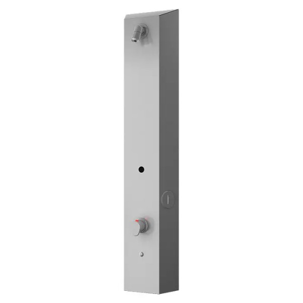 Edelstahl Duschpaneel SLZA29T für bezahltes Duschen mit Thermostat und Jetonzeitzähler