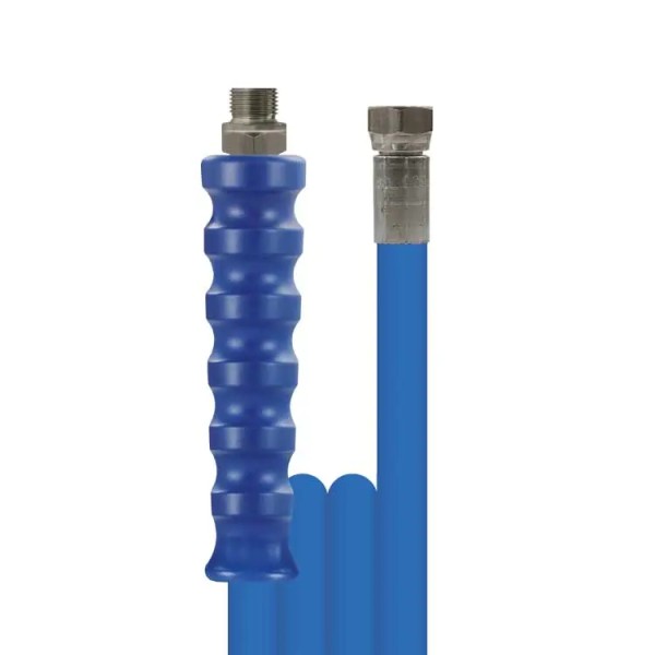 Blauer Wasserschlauch für Schlauchaufroller DN08, bis 400 bar mit 3/8'' Armaturen