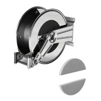 Edelstahl Trommelschutz für Schlauchaufroller des Hygienemarkt24 Edelstahl Trommelschutz für Schlauchaufroller des Hygienemarkt24