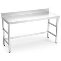 Edelstahl Arbeitstisch mit Aufkanntung in Längen von 1000 - 2000 mm und einer Tiefe von 500 - 700 mm Edelstahl Arbeitstisch mit Aufkanntung in Längen von 1000 - 2000 mm und einer Tiefe von 500 - 700 mm