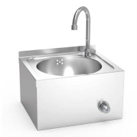 Edelstahl Waschbecken XS mit Kniebedienung und Armatur Edelstahl Waschbecken XS mit Kniebedienung und Armatur