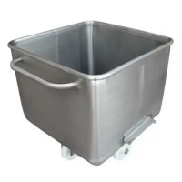 Edelstahl Hub- und Beschickungswagen 200 Liter Edelstahl Hub- und Beschickungswagen 200 Liter