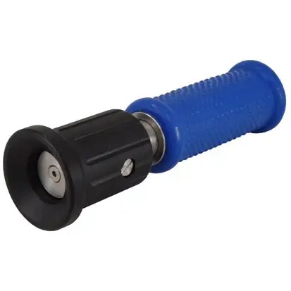 Strahlrohr aus Edelstahl für bis zu 16 bar - blauer Handgriff und schwarzer Sprühkopf
