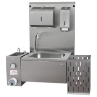 Edelstahl Hygienewand mit Sensor oder Kniebedienung Edelstahl Hygienewand mit Sensor oder Kniebedienung