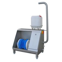 Edelstahl Schuhrand- und Sohlenreiniger mit Sensor oder manuellem Start Edelstahl Schuhrand- und Sohlenreiniger mit Sensor oder manuellem Start