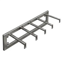 Edelstahl Wandhalterung für 5 Messerkörbe Edelstahl Wandhalterung für 5 Messerkörbe