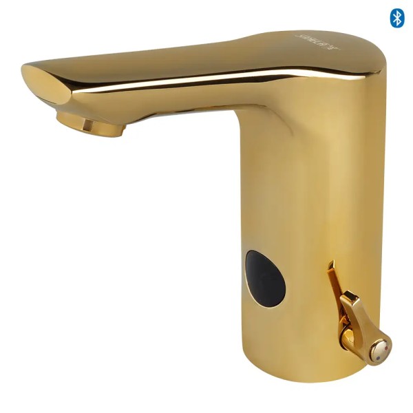 Elektronische Waschtischarmatur mit Mischer SLU76NG - gold - Batterie- oder Netzbetrieb