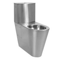 Behindertengerechte Stand-WC-Kombination SLWN16 aus Edelstahl mit 2 Mengen Spülung Behindertengerechte Stand-WC-Kombination SLWN16 aus Edelstahl mit 2 Mengen Spülung