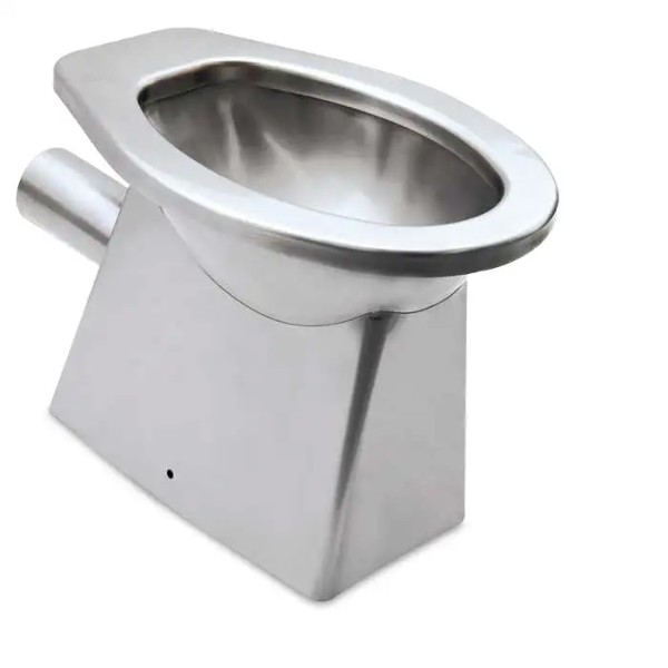 Edelstahl Toilette mit horizontalem Abfluss