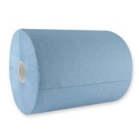 Putztuchrollen aus Recyclingpapier, 2-lagig, blau Putztuchrollen aus Recyclingpapier, 2-lagig, blau