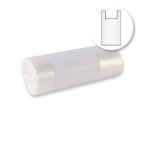 Müllbeutel mit Griff 50 Liter auf Rolle, HDPE Müllbeutel mit Griff 50 Liter auf Rolle, HDPE