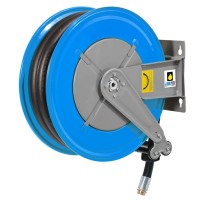 Automatischer Schlauchaufroller für Diesel bis 10 bar, mit 8 - 40m Schlauch, lackierter Stahl - starre Ausführung Automatischer Schlauchaufroller für Diesel bis 10 bar, mit 8 - 40m Schlauch, lackierter Stahl - starre Ausführung