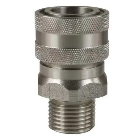 Edelstahl Schnellkupplung Muffe Wasser mit Aussengewinde