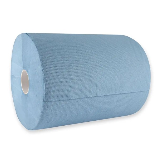 Putztuchrollen aus Recyclingpapier, 2-lagig, blau