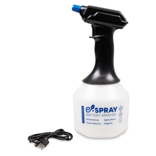 e-Spray Akku Sprühgerät mit 1 Liter Tank und chemisch beständigen EPDM-Dichtungen