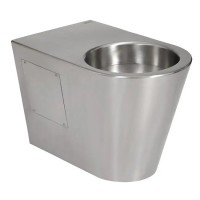 Bodenstehende Edelstahl Toilette SLWN30, vandalensicher Bodenstehende Edelstahl Toilette SLWN30, vandalensicher